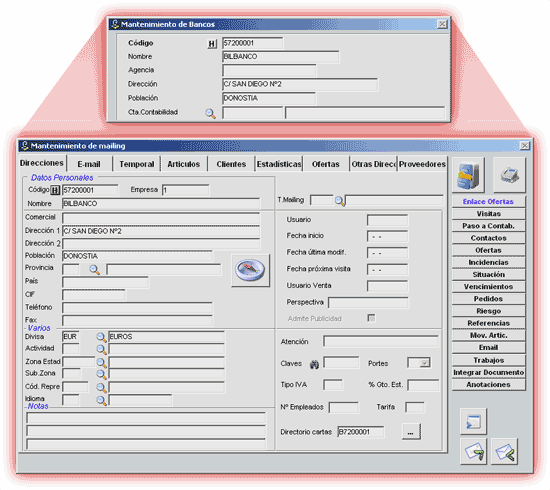 Ejemplo Mantenimiento de Mailing