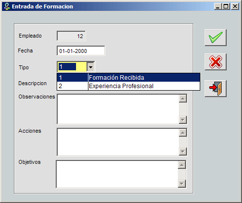 Entrada de Formaci&oacute;n