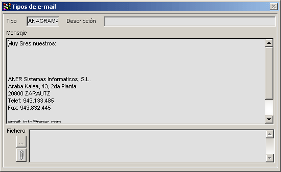 Tipos de e-mail