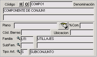 datos del componente COMPO1