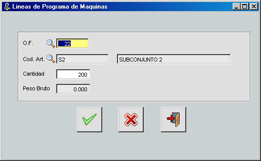 Linea de programa de máquinas