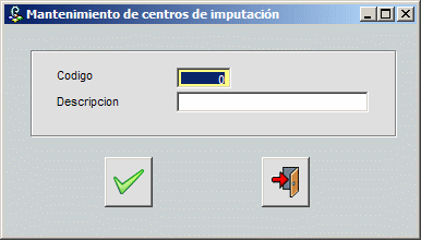 Mantenimiento de centros de imputación